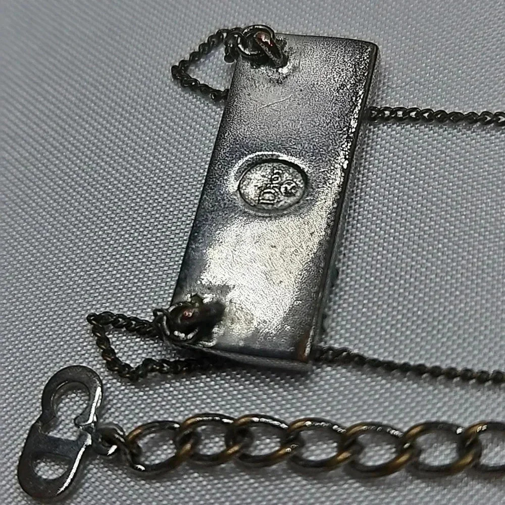 Christian Dior Trotter 2 Blue and Silver Necklace - Picture 3 of 7